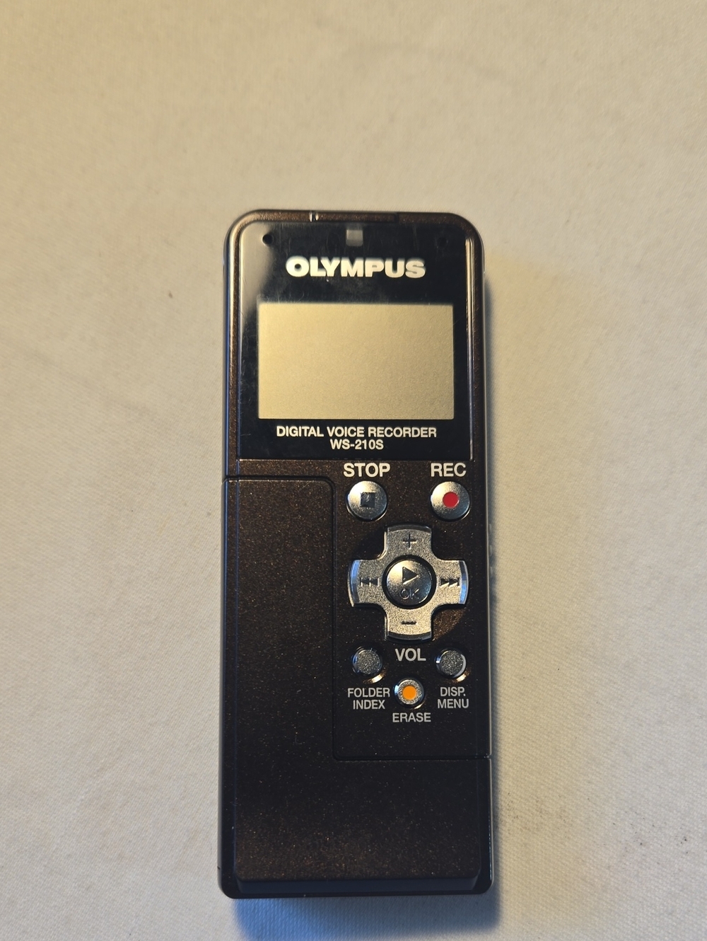 Olympus Black Digital Voice Recorder WS-210S with Silver Controls